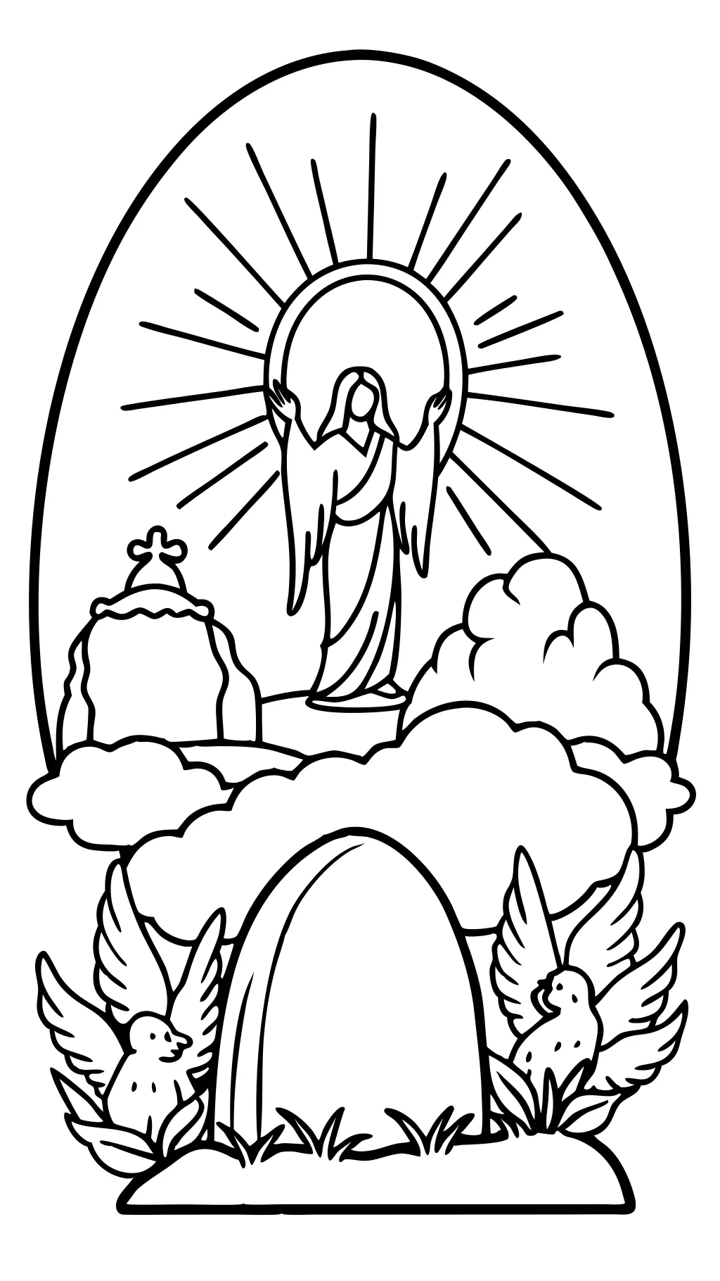 coloriages de résurrection de Jésus